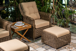 Оттоманка из искусственного ротанга OPAL