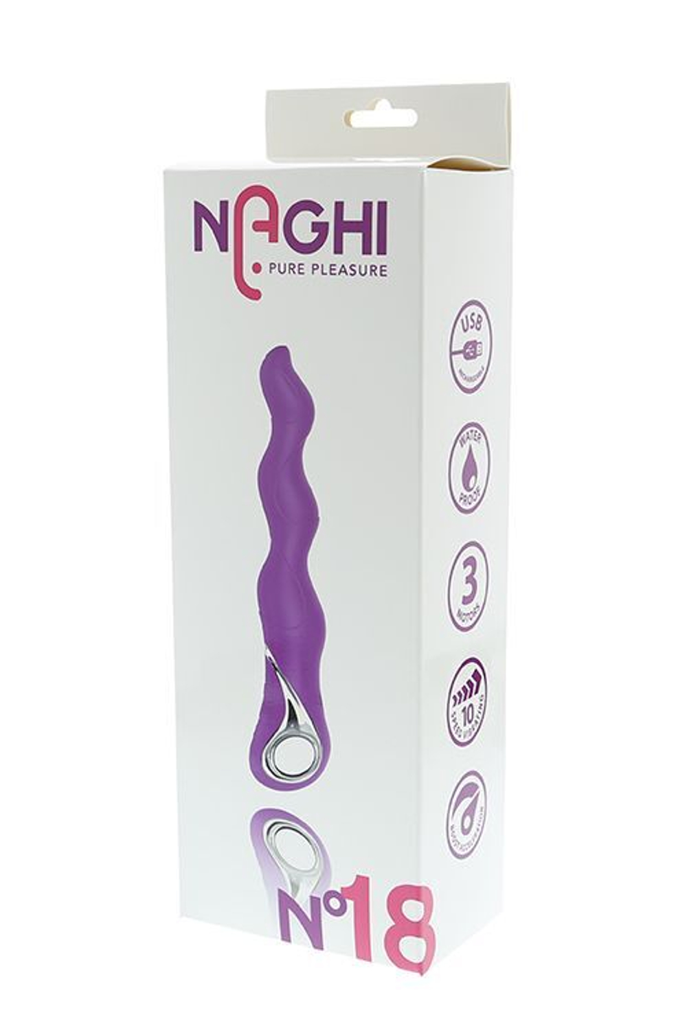 Фиолетовый изогнутый вибратор NAGHI NO.18 RECHARGEABLE 3 MOTOR VIBE - 15 см. (Цвет: фиолетовый)