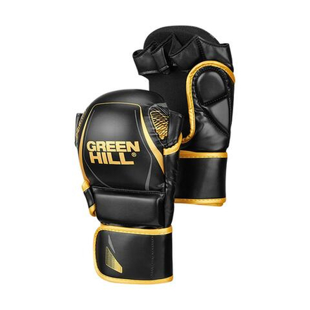 MMI-603GH Гибридные перчатки для MMA черно-золотые