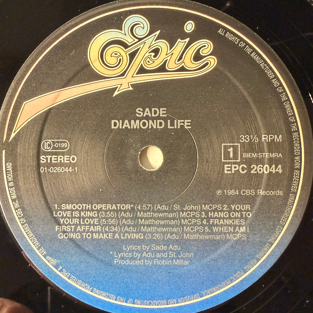 Sade - Diamond Life (Голландия 1984г.)