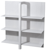 Стеллаж 104х32х112, Мадейра, навесной, деревянный 3 полки, для игрушек, книг, массив сосны, белый, Dipriz