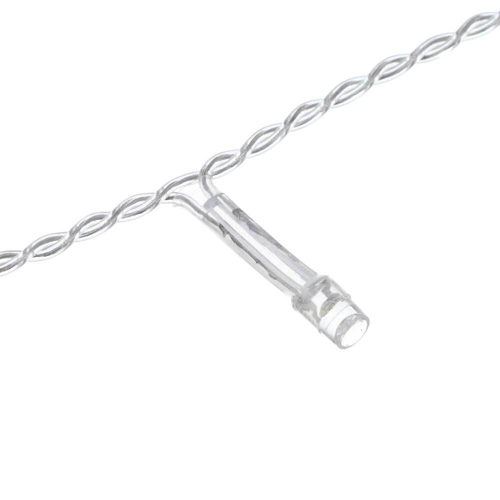 Гирлянда электрическая "Занавес" 1,5*1,5м, 150 LED, 10нитей, свечение шампань, прозрачный ПВХ, 220В,