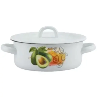 Кастрюля эмалированная 1,5л «Авокадо» 01-1608/4
