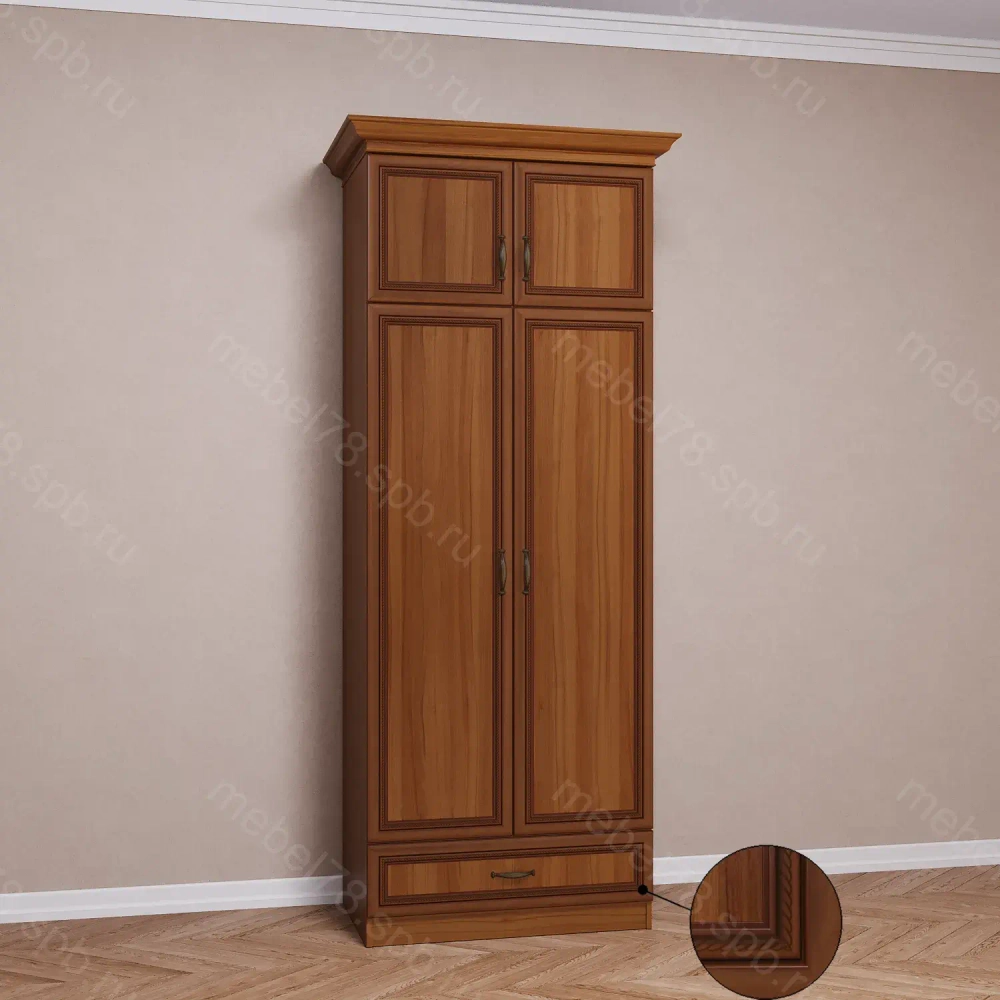 Шкаф распашной с антресолью 2/3