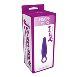 Фиолетовая анальная пробка JAMMY JELLY ANAL FINGER PLUG - 7,2 см. (Цвет: фиолетовый)