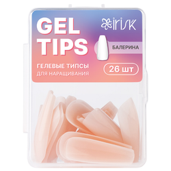 Irisk Gel Tips Гелевые типсы для наращивания Балерина, нежно-розовые, 26шт