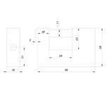 Замок навесной PK-1690 3 key англ.