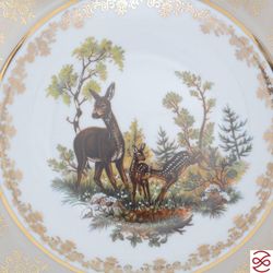 Набор глубоких тарелок Queen's Crown Aristokrat Охота бежевая 23 см (6 шт)