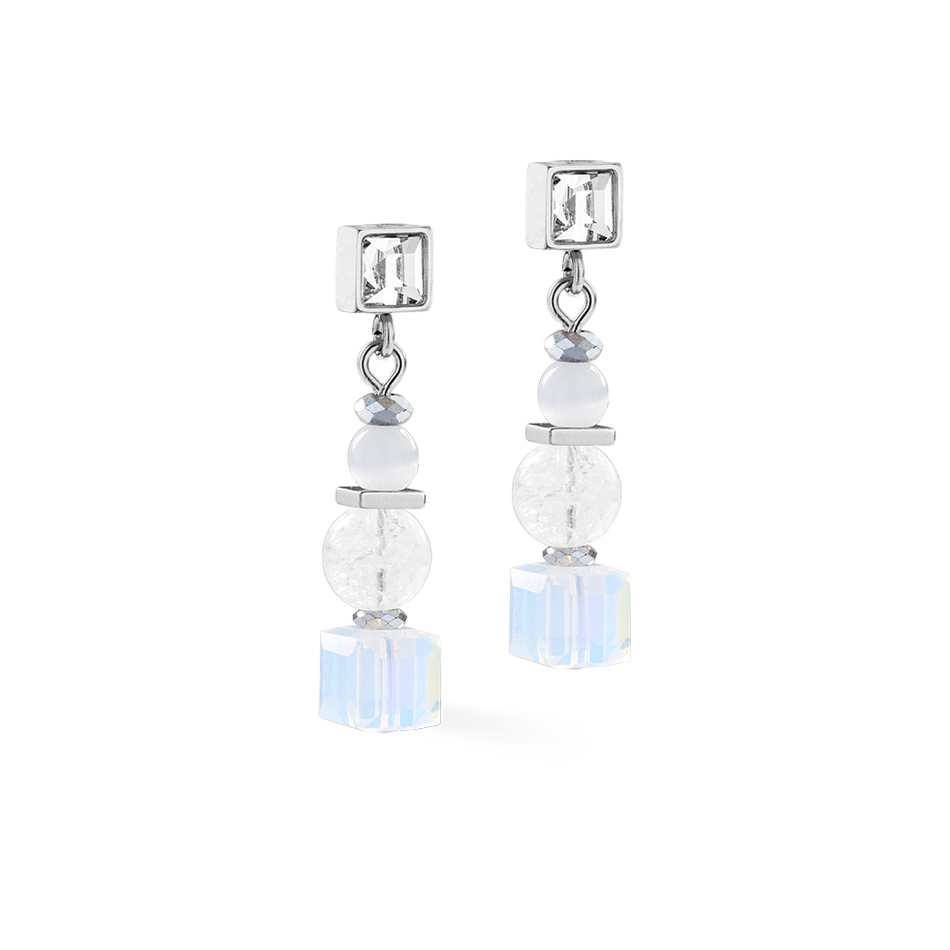 Серьги Coeur de Lion White-Silver 3022/21-1417