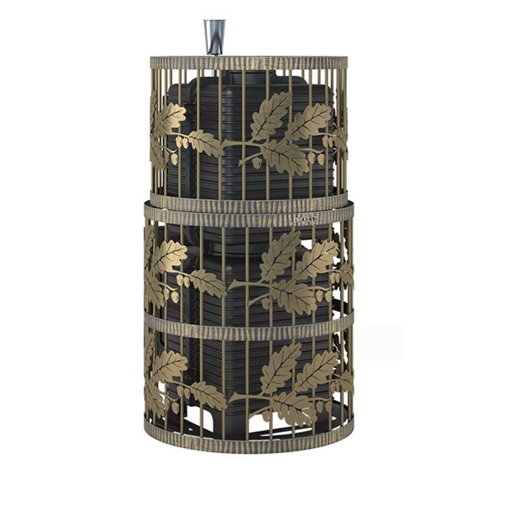 Печь для бани Эверест "Легкий пар Профи" Ковка Б/В (чугунная закрытая каменка)