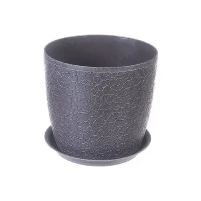 Кашпо ВЕРОНА D160мм 2,3л с подставкой Графитовый 0,145,16х0,16м