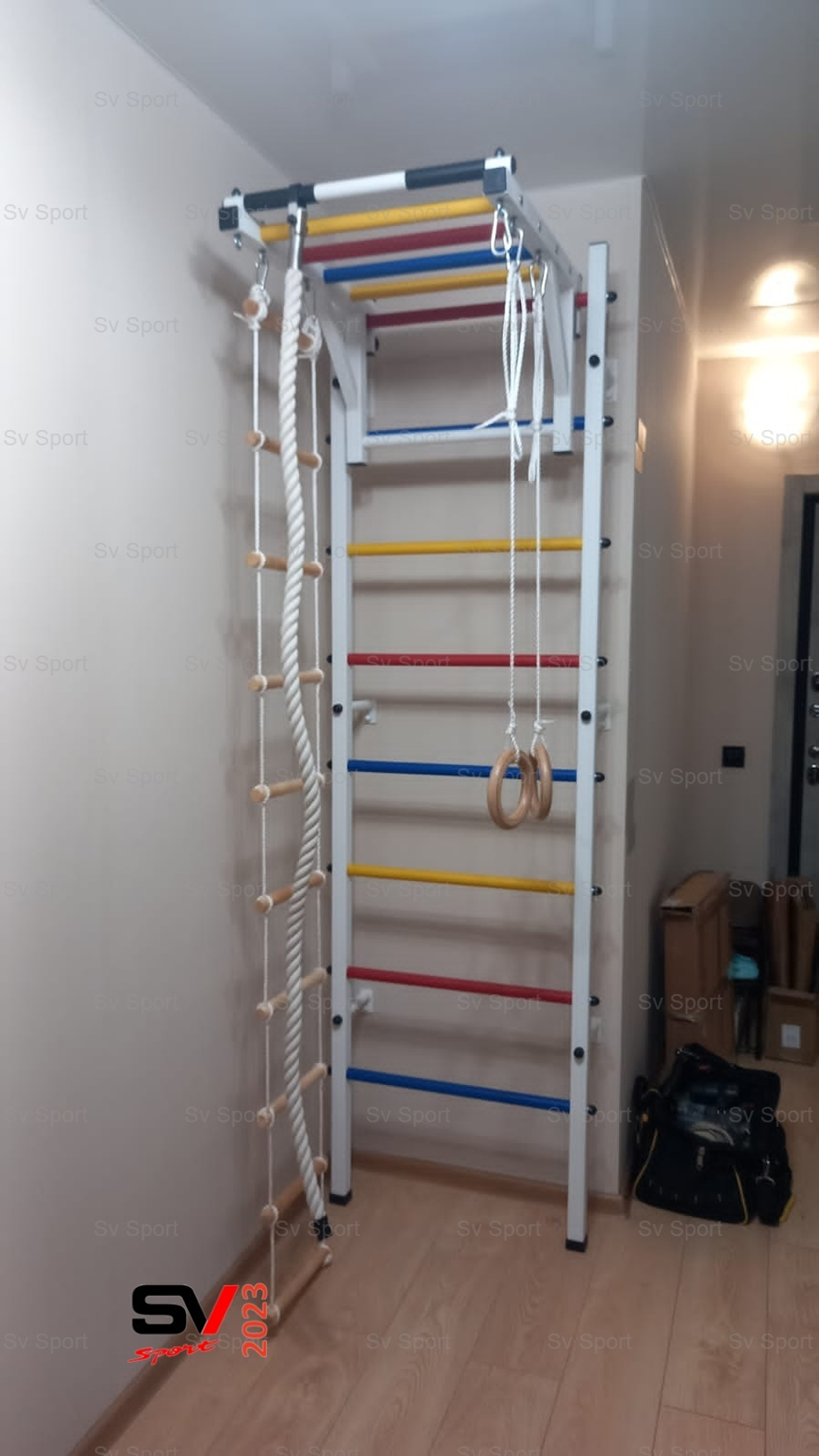 Монтаж шведской стенки Sv Sport в бетонные, кирпичные стены