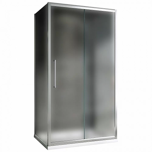 Душевой уголок ABBER Schwarzer Diamant 140х50 AG30140MH-S50M-S50M стекло матовое/профиль хром