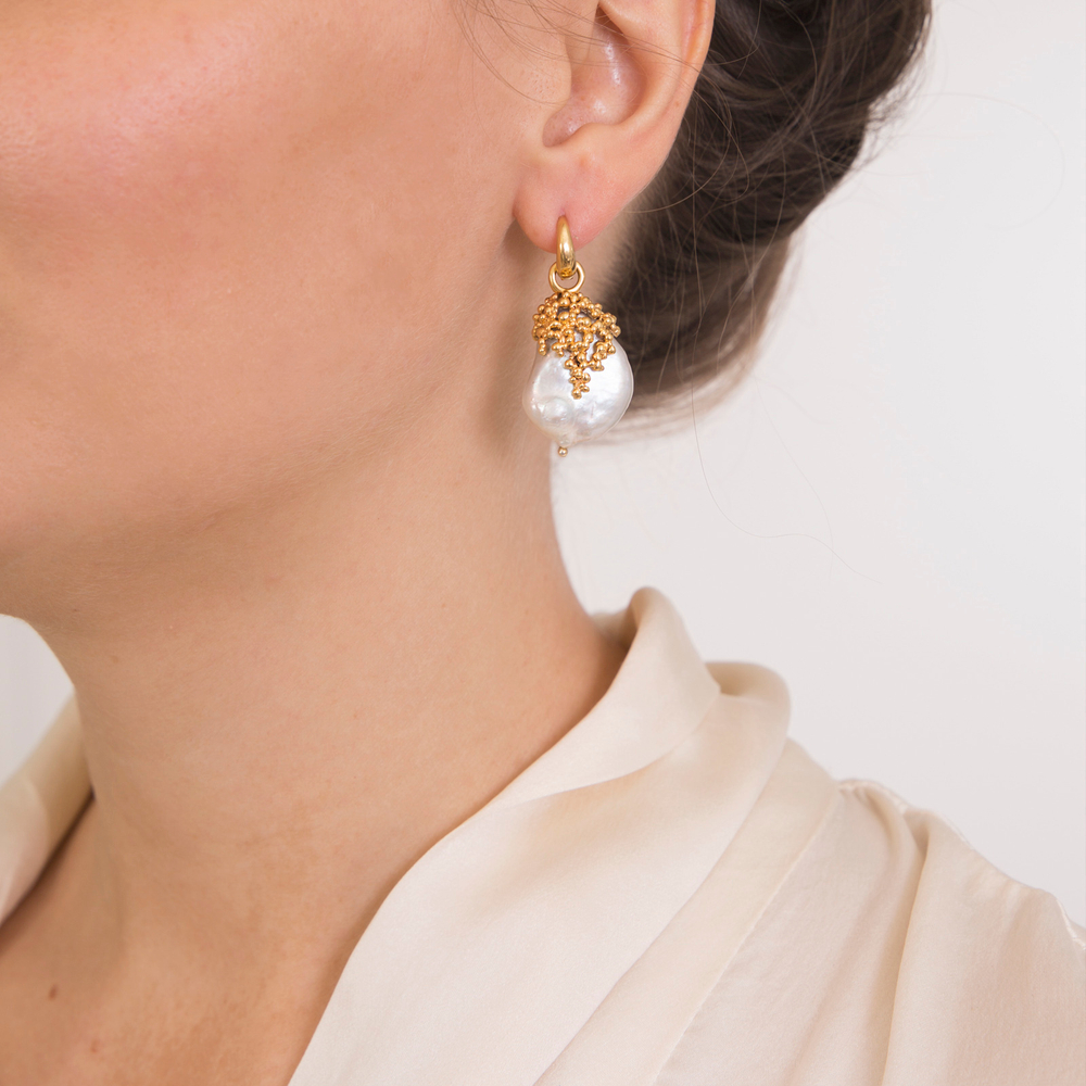 Серьги с Барочными Жемчужинами