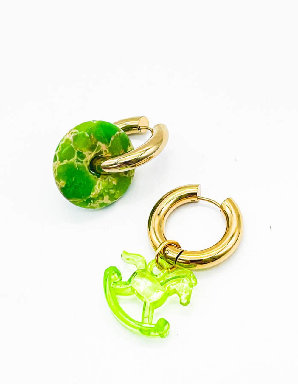 Подвеска Пончик из камня 20 мм ( variscite )