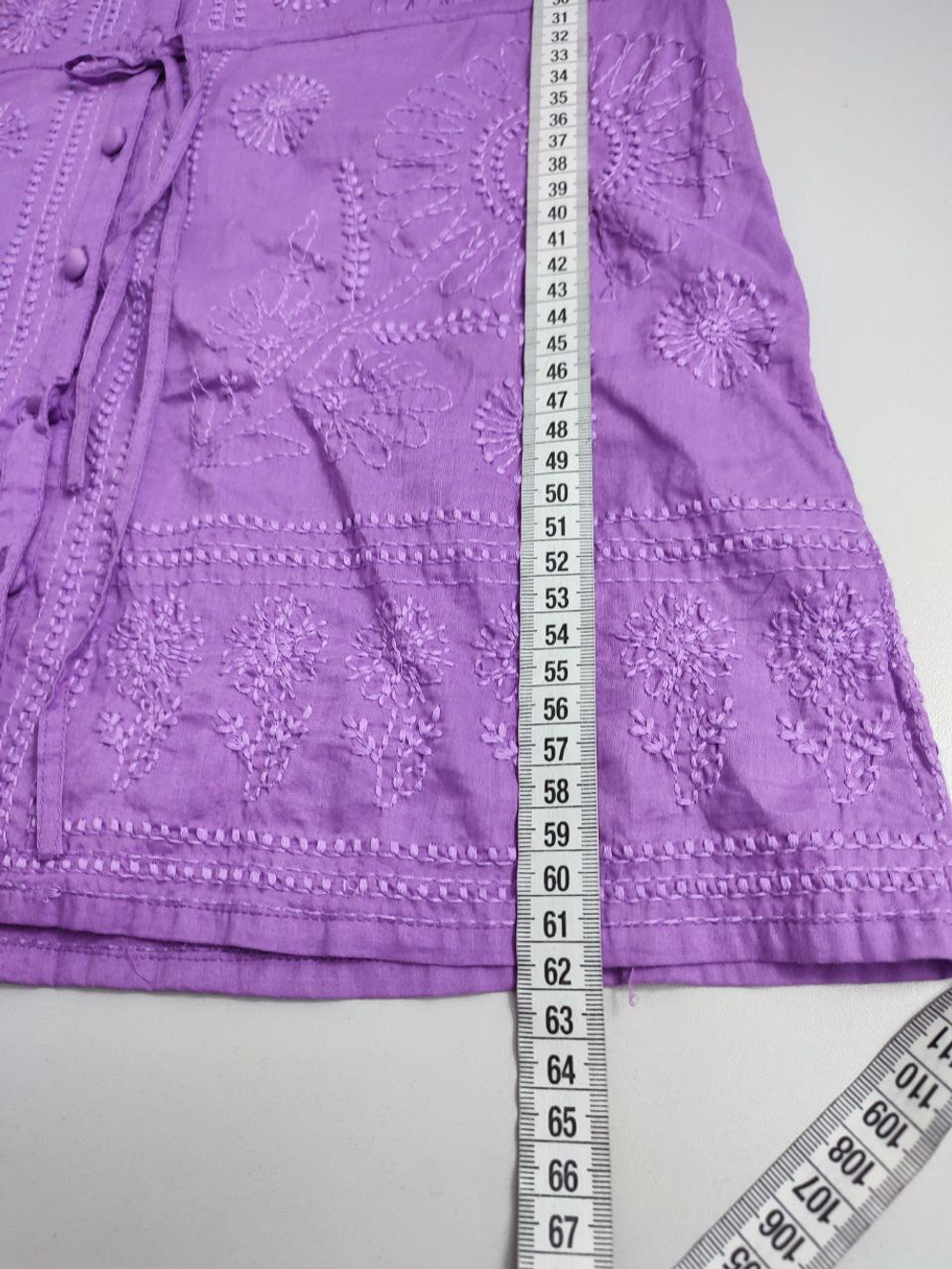 Рубашка фиолетовая с коротким рукавом 44-46 размер