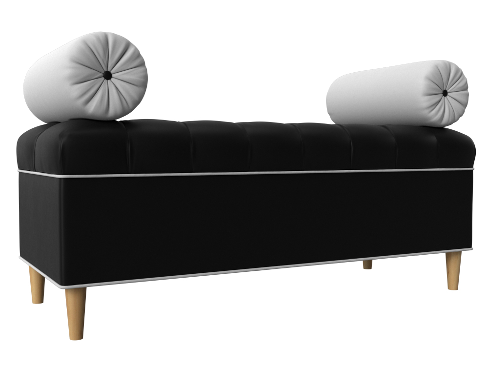 Банкетка Глория, Черный\Белый, артикул 29280