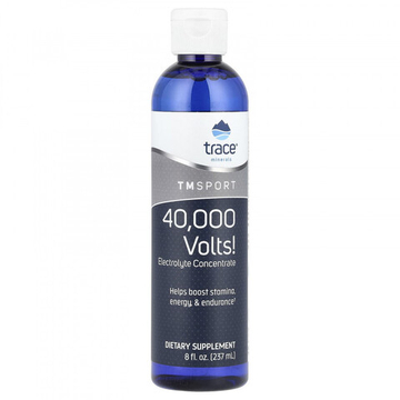 Trace Minerals Комплекс «40,000 Volts» жидкость 237 мл , Электролиты