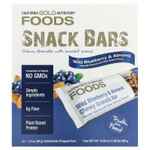 California Gold Nutrition, Foods, жевательные батончики-мюсли с дикой голубикой и миндалем, 12 шт. по 40 г (1,4 унции)