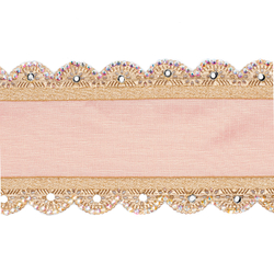 Лента MIRROR TRIM EDGE RIBBON PNК/GLD Goodwill Розовый / Золотой
