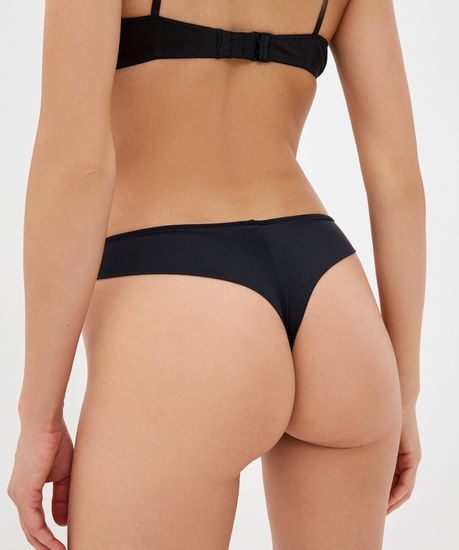 Трусы (2 шт.) женские бразильянки Atlantic, микрофибра, Basic 2BLP-052 черные