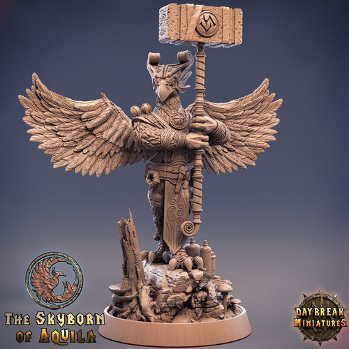 Кенку Аракокра Воин Паладин Варвар Файтер Рыцарь миниатюра для dnd, днд, pathfinder, фентези, Настольная игра, НРИ, Варгейм, РПГ