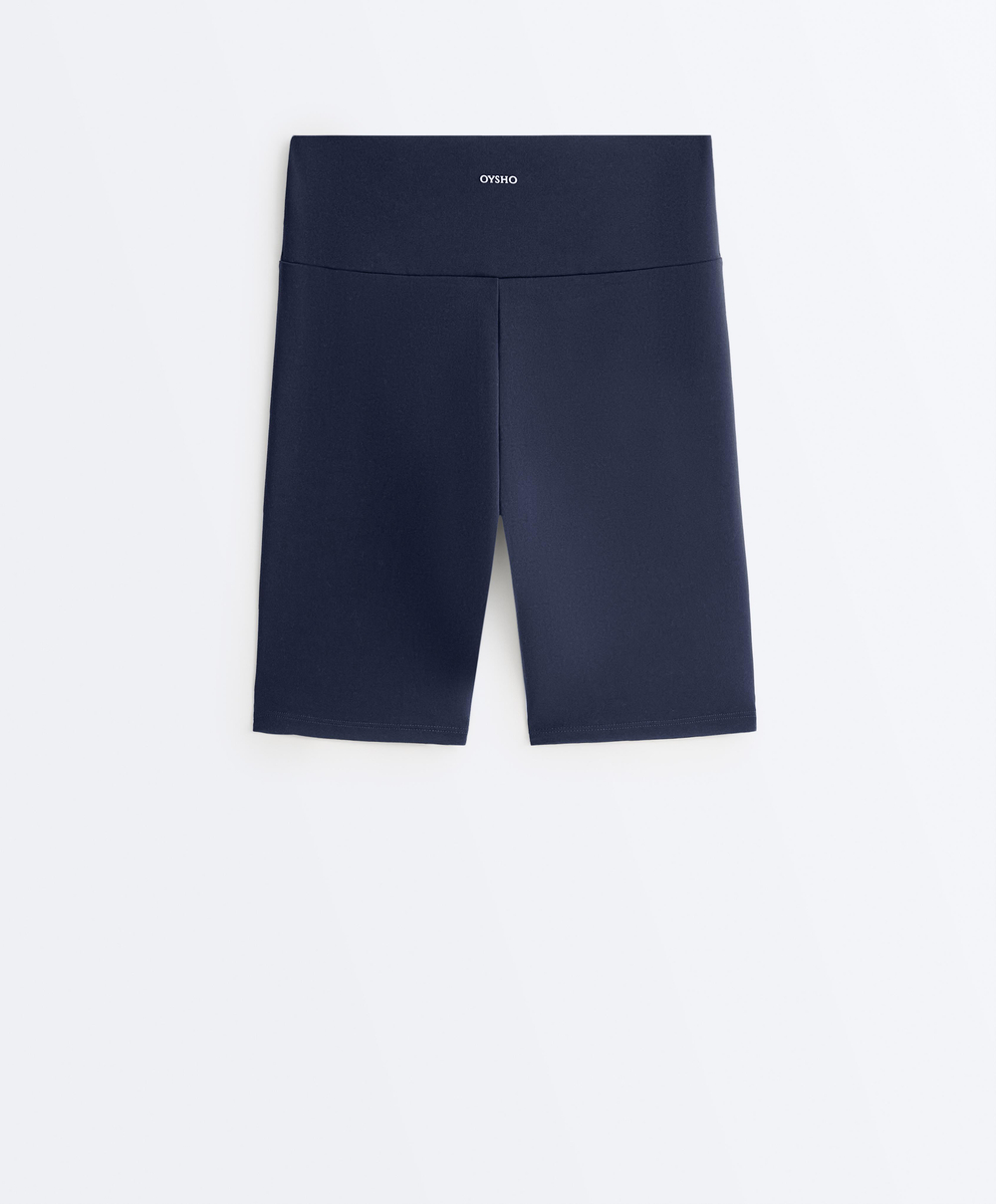 OYSHO Легинсы-велосипедки Comfortlux с высокой посадкой длиной 20 см, синий