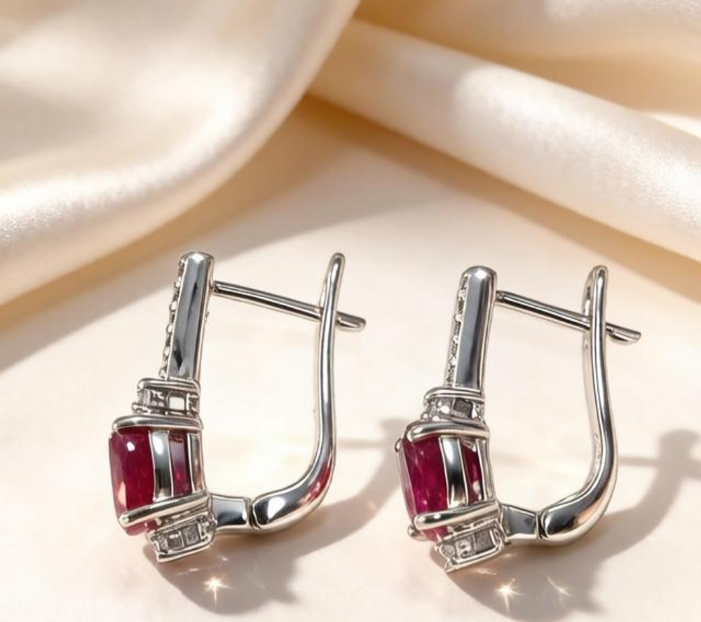 Ювелирные серьги из серебра 925 пробы