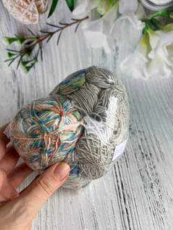 Пряжа носочная Аркобалено радужный микс 120г