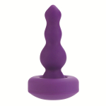 Фиолетовый трехуровневый анальный плаг с 10 функциями - 13 см. (Цвет: фиолетовый)