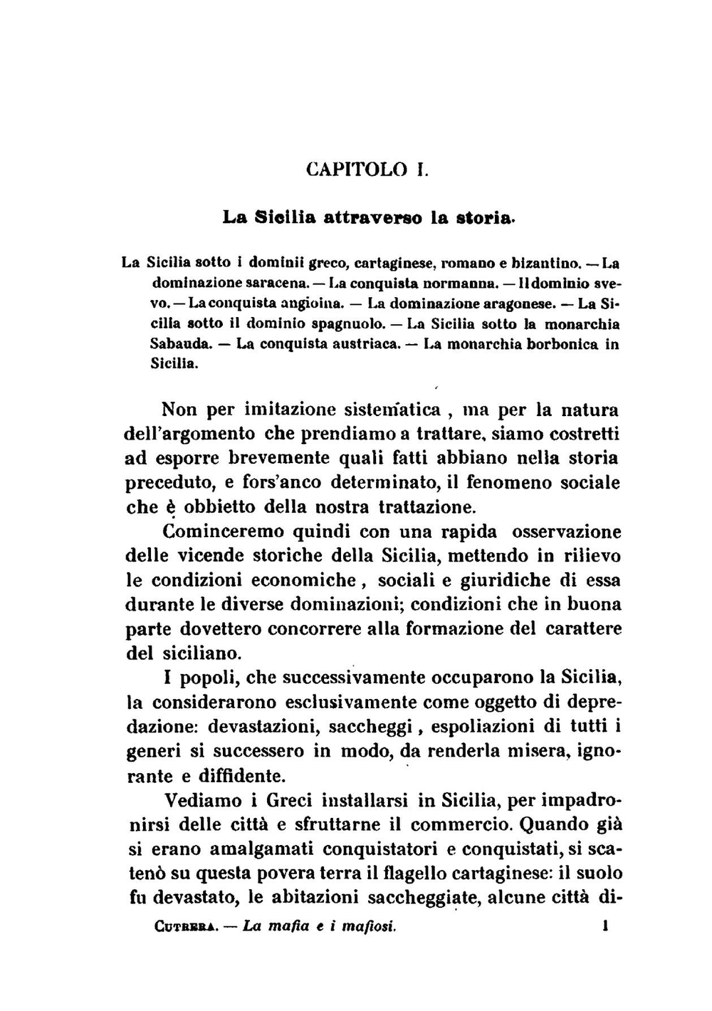 La Mafia E I Mafiosi. Origini E Manifestazioni | A. Cutrera