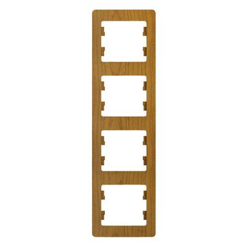 Рамка 4-м Glossa вертикал. дерево дуб SE GSL000508