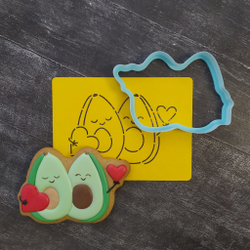 Авокадо №5 с сердечками