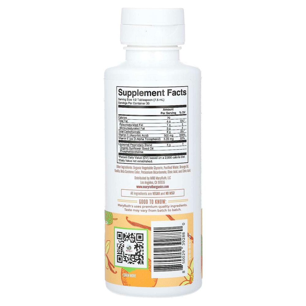 MaryRuth's, Megadose Vitamin C, липосомальный витамин C, с ароматом цитрусов и ванили, 225 мл (7,6 жидк. унции)