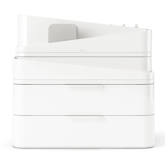 Органайзер-косметичка glam, 27х25 см, белый/серый