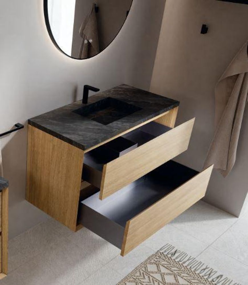 Тумба под раковину COOL с 2 выдвижными ящиками 60x45x54 CL.060.MUD орех