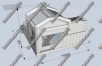 Коммерческий надувной батут "Немо" 8*7*6 м