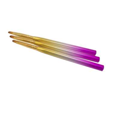 Кисти для геля овал Global Fashion, 3 шт