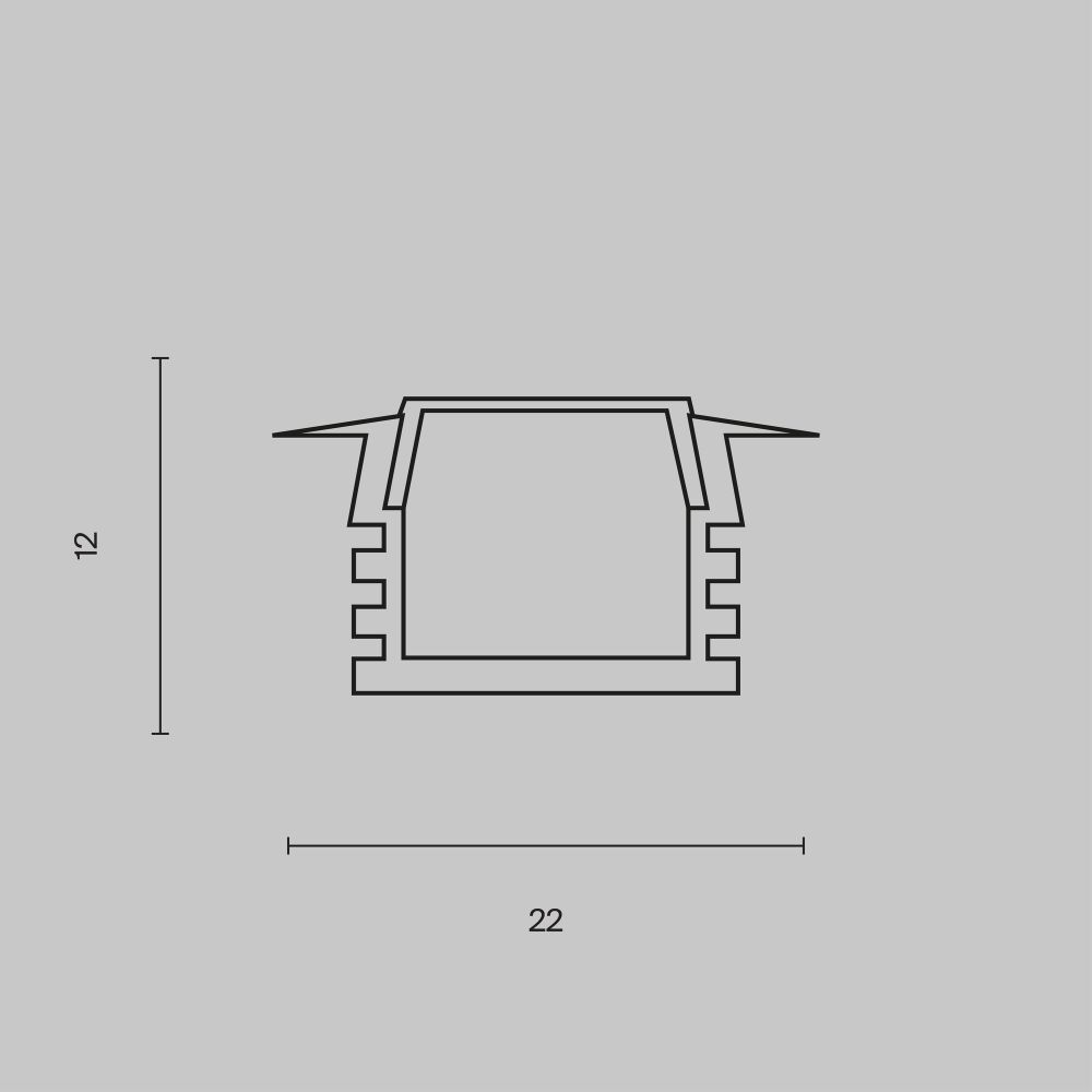 Профиль для ленты Maytoni ALM006S-2M