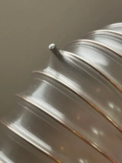 Воздуховод шланг рукав полиуретановый 100 мм армированный проволокой шланг 3 м для аспирации стружкоотсоса и вытяжки с утолщенной стенкой