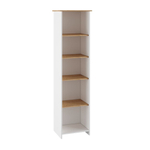 Шкаф-витрина стеклянный в гостиную Дуб крафт золотой/Белый 51х52х210 см