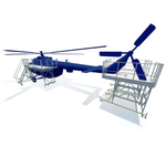 Платформа задняя для обслуживания вертолета MEGAL (Хвостовая стремянка)