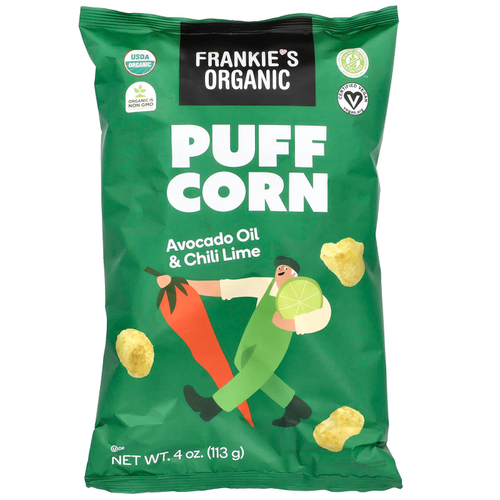 Frankie's Organic, Puff Corn, масло авокадо и лайм чили, 113 г (4 унции)