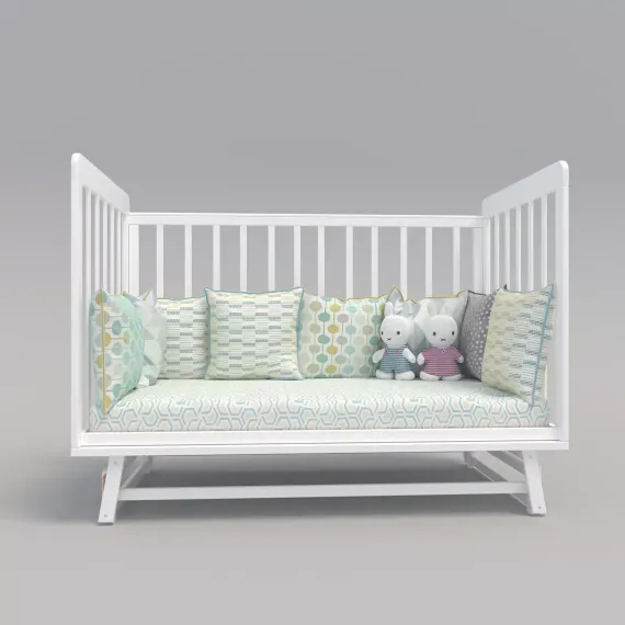 Детская кроватка с продольным маятником Incanto Anniken Белая