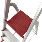 Стремянка алюминиевая 7 стандартных ступеней 9 см, площадка 1,5 м, нагрузка 225 кг, вес 7 кг, НОВАЯ ВЫСОТА, 3110107