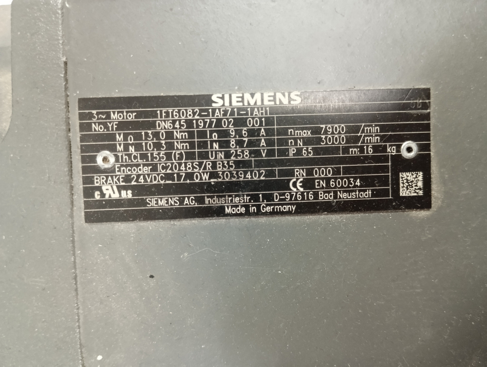 Siemens 1FT6082-1AF71-1AH1** б/у