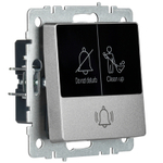 BRITE Кнопка звонка с индикацией для отелей 10А ВС10-1-9-БрС сталь IEK