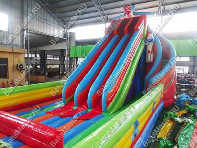Детский надувной батут-горка "Крутые виражи"