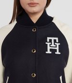 хлопковая куртка imd leather wool blend bomber Tommy Hilfiger - темно-синий(WW0WW39152)