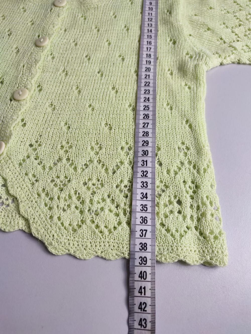 Кофта ажурная трикотажная для девочки 9-10 лет